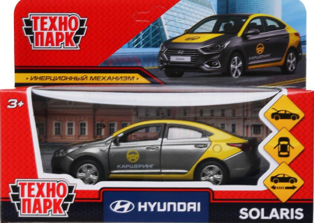 ТЕХНОПАРК SOLARIS2-12DEL-GY Автомобиль металлический HYUNDAI SOLARIS КАРШЕРИНГ 12 см Цвет Серебристый/Жёлтый от магазина ДЕТКИ