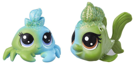 LITTLEST PET SHOP C0794 (C0802) Набор фигурок SEAFOAM DAZZLESHELL & BRILLIA BERYL на блистере от магазина ДЕТКИ