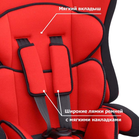 Автокресло ТРАНСФОРМЕР ПРАЙМ ISOFIX Группа 1-2-3 (9-36кг) (Артикул: КРЕС0146, Цвет: Красный)