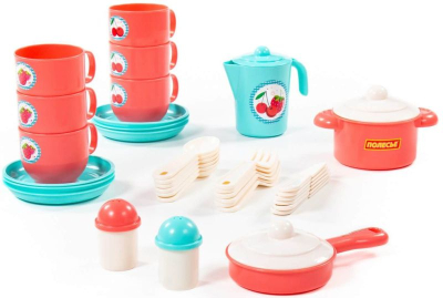 ПОЛЕСЬЕ 80158 Набор детской посуды ХОЗЯЮШКА на 6 персон (V3) 38 элементов от магазина ДЕТКИ