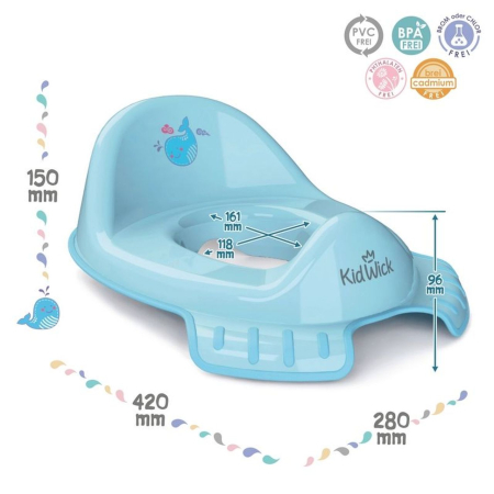 Накладка на унитаз ФЛИППЕР (Цвет Голубой)