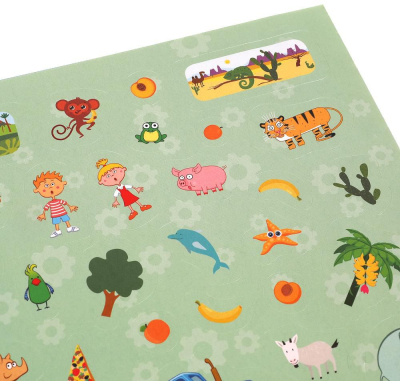 УМКА 978-5-506-06067-3 Альбом наклеек ВЕСЁЛАЯ ПРОГУЛКА. СИНИЙ ТРАКТОР 200 наклеек 200 мм х 290 мм 4 страницы от магазина ДЕТКИ