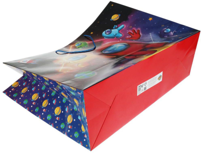 ЧУДО ПРАЗДНИК PXXXL-82706-AU Пакет подарочный AMONG AS огромный 45 см х 60 см х 20 см от магазина ДЕТКИ