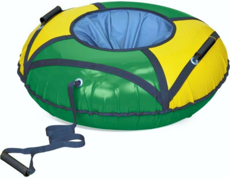 Ватрушка зимняя тюбинг детский 85 (Цвет Зелёный-Жёлтый верх/Зелёный низ)