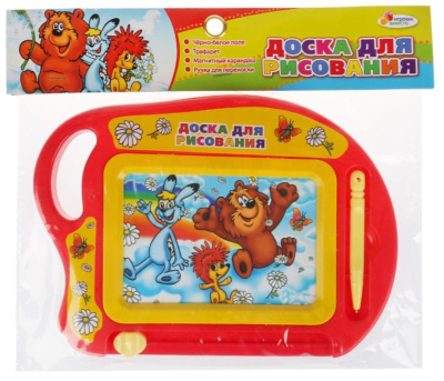 ИГРАЕМ ВМЕСТЕ B1727540-R2 Доска для рисования ТРЯМ! ЗДРАВСТВУЙТЕ! в пакете с хедером от магазина ДЕТКИ