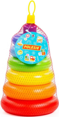 ПОЛЕСЬЕ 59260 Пирамидка КОЛЕЧКО 7 элементов от магазина ДЕТКИ