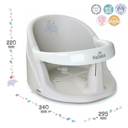 Сиденье для купания НЕМО (Цвет Серый/Белый)