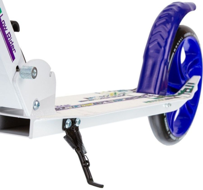 Самокат складной LOW RIDER URBAN колёса 200 мм ABEC 7 тормоз-крыло до 100 кг ремень-переноска (Артикул: SU2C, Цвет: Белый/Синий)